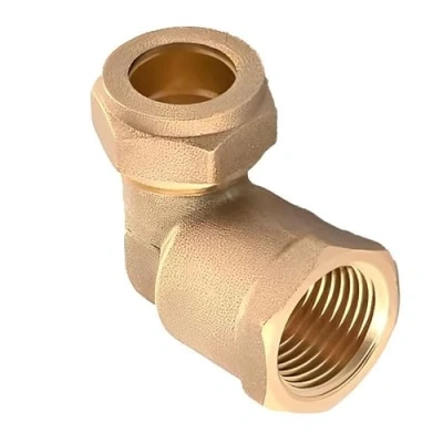 Image of 15mm x 3/4&quot; Female Compression Parallel Elbow (Also Available in 8mm, 10mm, 12mm, 15mm, 22mm, 28mm, 35mm, 42mm, 54mm, 3/8 inch, 1/2 3/4 1 1/4 inch and 2 BSP)