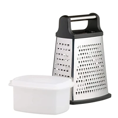 Image of Master Class Stainless Steel Four Sided Box Grater with Collecting 23cm