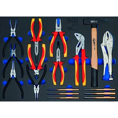 Image of BGS 4011 Tool Tray 3/3: Pliers, Parallel Pin Punch Set, Hammer 17 pcs.