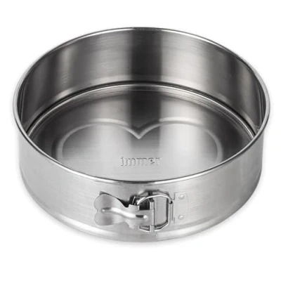 Image of immer Springform Cake Tin Stainless Steel Baking Pan uncoated, PFAS Free Made of 304 Stainless, Dishwasher Safe, 25 cm