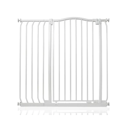 Image of Safetots Extra Tall Curved Top Safety Gate, 98cm 107cm, Matt White, 100cm in Height, Pressure Fit Stair Baby Gate for Doors Hallways and Spaces, Barrier, Easy Installation