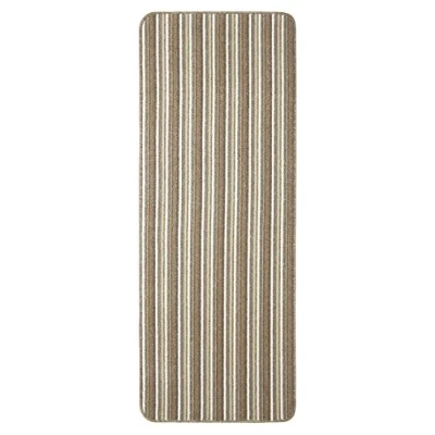 Image of eXtreme Dandy by William Armes, Ios Stripe Indoor Washable Rug (Cream, 240 x 67cm Runner)