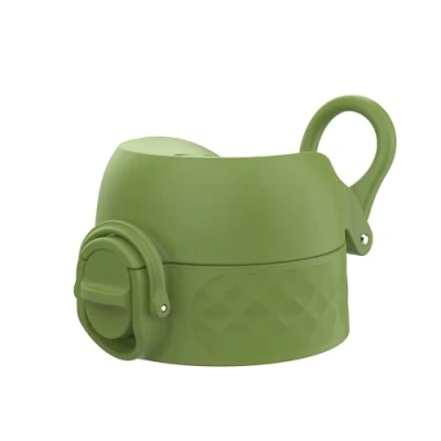 Image of Ion8 Leak Proof Replacement OneTouch 2.0 Water Bottle Lid, Proof, Easy to Open, Secure Lock, Dishwasher Safe, BPA Free, Hygienic Flip Cover, Carry Handle, Clean, Small, Khaki Green