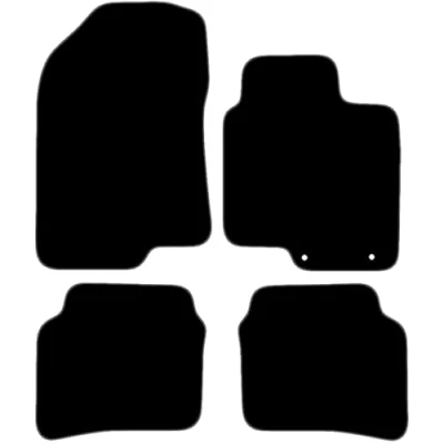 Image of Carsio Carpet Car Mats For Hyundai i20 2020+ Onwards Tailored Fit Floor Mat Set Complete Accessory Black Custom Fitted All Weather, Anti Slip Backing &amp; Grey Trim