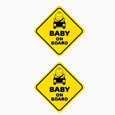 Image of Autodomy Baby on Board in Car Stickers Pack 2 Units for (Internal Use)