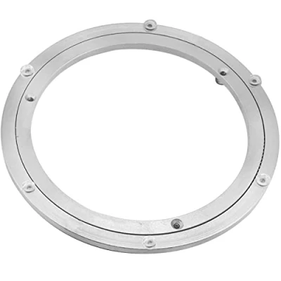 Image of Heavy Duty Aluminium Alloy Swivel Turntable Rotating Bearing Round Dining Table Smooth Plate for Tabletop Serving Trade Show Displays (12inch)