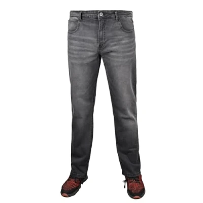 Image of Firetrap Mens Jeans Smart Stretch, Slim Fit, Straight Leg Denim Pants Stylish for Men, Classic Men&#039;s Black 32W / 34L