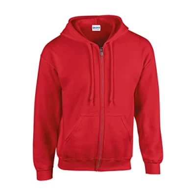 Image of Gildan Heavy Blend Adult Full Zip Hooded Sweatshirt, red, 5XL