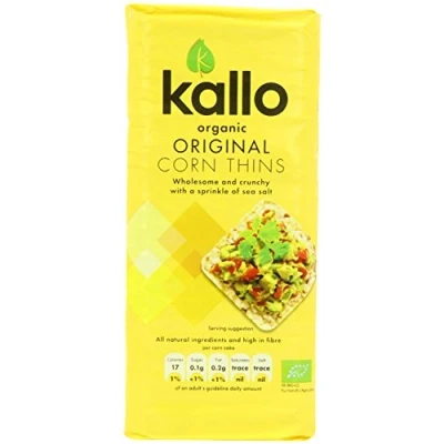Image of KALLO FOODS Organic Corn Cakes Thin Slightly Salted 130g