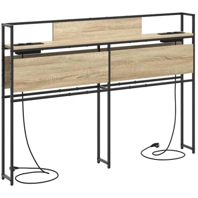 Image of Storage Headboard Sonoma oak 160 cm Engineered wood Vidaxl