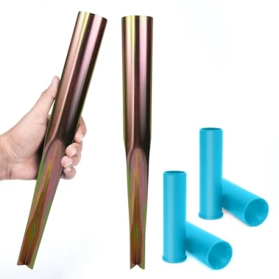 Image of Pack of 2 Washing Line Spike with Plastic Adapter Heavy Duty Metal Ground Rotating Clothes for Galvanized Garden (32mm, 40mm &amp; 50mm)