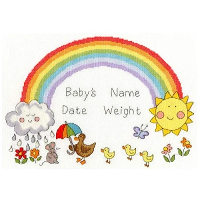 Image of Bothy Threads Cross Stitch Kit Rainbow Baby