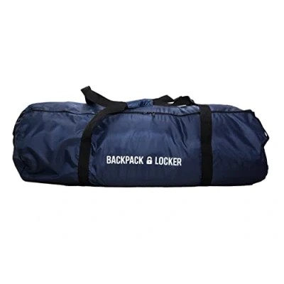 Image of Backpack Locker flight travel backpack/rucksack/bag transit cover lockable (padlock included) duffel bag (Blue, 55 75 Litres)