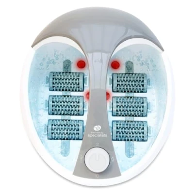 Image of Rio Delux Foot Spa Bath Massager with HydroJets, Heat, Bubbles, Vibration, Aromatherapy Diffuser, 6 Rollers, Temperature Control, Infrared Relief, and Pumice Stone, for All sizesl