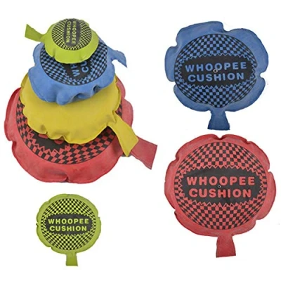 Image of GREENLANS Self Inflating Whoopee Cushion Makes Fart Sound Hygienic Funny Prank Gag Gift Joke Farting Toy Christmas Stocking Filler Present 9/20/25CM (Random Color) Random Color 20cm