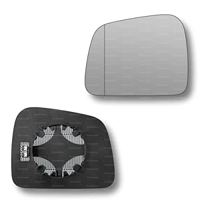 Image of Less4spares Replacement Wing Mirror Glass Left Compatible with Jeep Grand Cherokee 2011 2021 CLIP ON Passnager Near Side N/S Heated Blind Spot