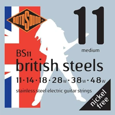 Image of Rotosound BS11 Stainless Steel Medium Gauge Electric Guitar Strings (11 14 18 28 38 48)
