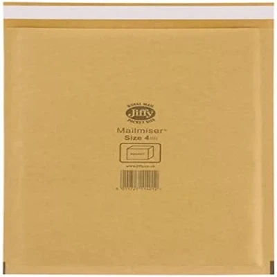 Image of Jiffy Mailmiser Protective Envelopes Bubble lined No.4 White 240x320mm Ref JMM WH 4 [Pack of 50]