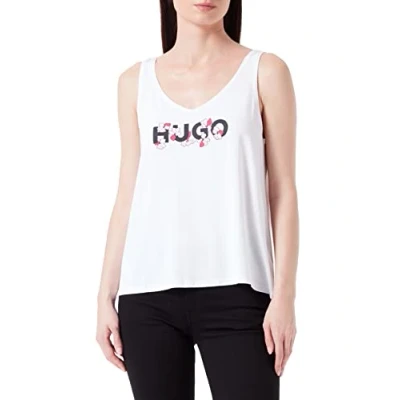 Image of HUGO Women&#039;s Floral top, White100, Large