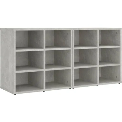 Image of vidaXL Shoe Cabinets 2 pcs Concrete Grey 52.5x30x50 cm
