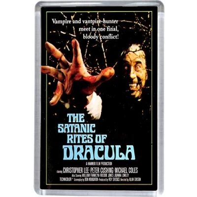Image of Hammer Horror Satanic Rites of Dracula Movie Poster Fridge Magnet 5 x 7.5 cm