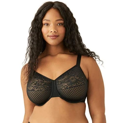 Image of Wacoal Women&#039;s Visual Effects Minimizer Bra, Black, 36H