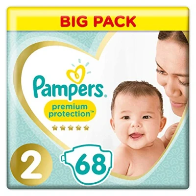 Image of Pampers New Baby Diapers Size 2 (4 8 kg) Jumbo Pack (x68 Diapers)