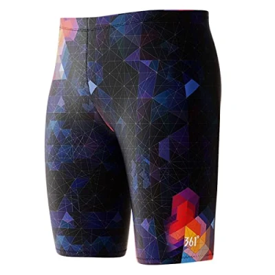 Image of 361 Swim Jammers for Men, Pro Racing Training Swimsuit, Chlorine Resistant Endurance Mens Suit Swimwear Tech Pant, Black, XXXXL