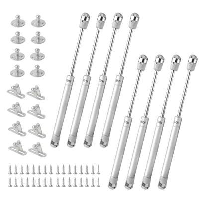 Image of 8 Pcs Gas Strut Stay 100N, Upturned Cabinet Door Lift Support Soft Close Hinge, Kit for Kitchen Cupboard