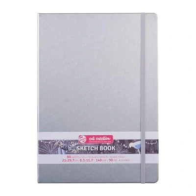 Image of Talens Art Creation Sketchbook 80 Sheets, 21 cm x 30 cm, Shiny Silver