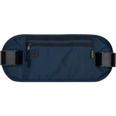 Image of SUNDEE Travel Money Belt Bag with Adjustable Strap, RFID Security Hidden Waist Pouch for Men and Women, Wallet Cards Passports Phone Navy