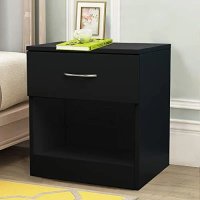 Image of NRG Black Chest of Drawer Storage Drawers Bedside Cabinet 40x36x47cm