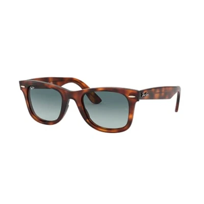 Image of Ray Ban Wayfarer Unisex Sunglasses, Size: 50, Red havana