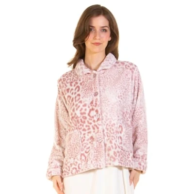 Image of Undercover Ladies Animal Classics Bed Jacket 67470 Pink XL 2XL