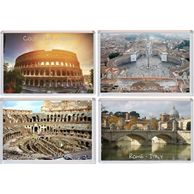 Image of Rome Italy 4 Pack Jumbo Fridge Magnet/Magnets