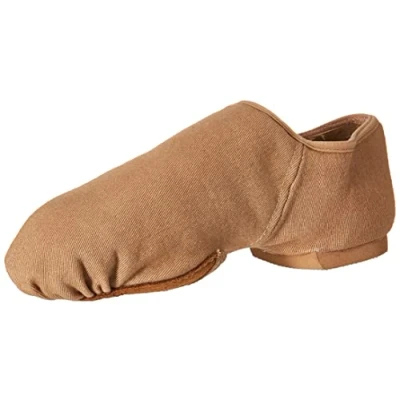 Image of Bloch Dance Women&#039;s Phantom Stretch Canvas Split Sole Jazz Shoe Brown Size: 5 UK