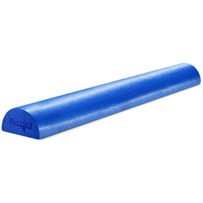 Image of Yes4All Half Foam Rollers for Physical Therapy, Soft Density Round PE Roll Back Massage, Yoga Exercise 36 inches