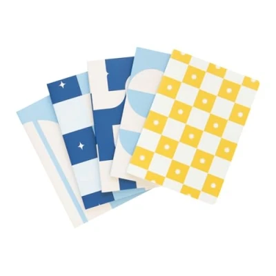 Image of Kokonote Akalia Set of 5 A5 Notebooks Gift Box Lined In Fabric Notebook Notepads Notepad Cute Stationery Gifts