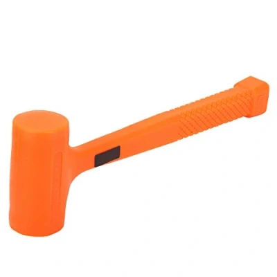 Image of Fafeicy 0.5/1 LB Dead Blow Hammer Practical PVC Rubber Soft Face Installing Tool,Checkered Grip, Spark and Rebound Resistant(1LB)