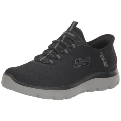 Image of Skechers Men&#039;s Summits High Range Trainers, Black Dark Grey, 50.5 EU Large