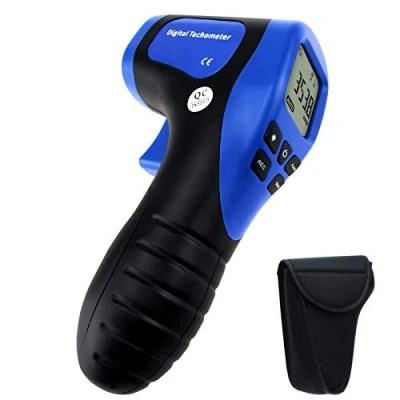 Image of Digital Tachometer Non Contact Laser Photo RPM Tester LCD Display, Measuring Range 2.5RPM 99,999RPM