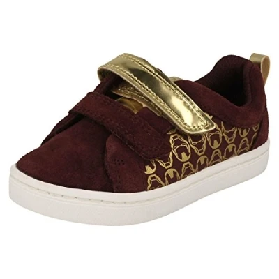 Image of Clarks Childrens Unisex x Marvel City Hero Kids Red Trainers Leather (archived) Size UK 6