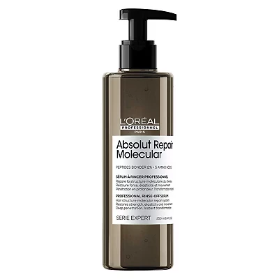 Image of L’Oréal Professionnel, Absolut Repair Molecular Rinse Off Serum Liquid Conditioner for damaged hair 250ml