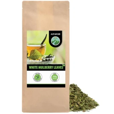 Image of Mulberry Leaf Tea (250g, 8.8 oz), Cut, Gently Dried, 100% Pure and Natural for Preparation of Tea,