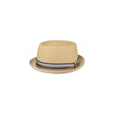 Image of Stetson Licano Toyo Pork Pie Straw hat Men 100% UV Protection 40 Lightweight Summer with Hatband &amp; Integrated Sun Spring/Summer Nature M (56 57 cm)
