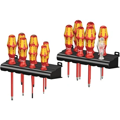 Image of Wera 105631 Kraftform 14 Piece Big Pack 1000v VDE Screwdriver Set, Silver