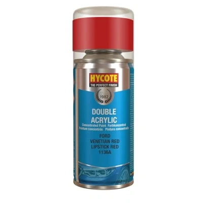 Image of Hycote Double Acrylic Aerosol Car Spray Paint, Ford Venetian Red, 150 ml