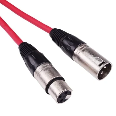 Image of Switch Electronics Coloured Male XLR to Female Microphone Lead Extension Cable (5m, Red)