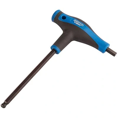 Image of Draper Soft Grip &#039;T&#039; Handle Hexagon and Ball End Key, 8.0mm