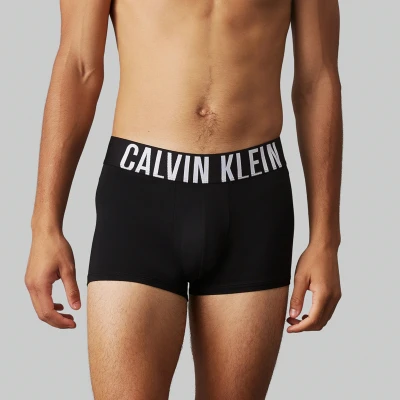 Image of Calvin Klein Underwear Intense Power Trunk 3 PACK Pants, Men&#039;s, Size: Small, Black/tickled green/mediterranea